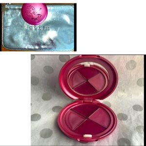 NEW STILA Lip Gloss QUAD Compact w/mirror+FREE Bag